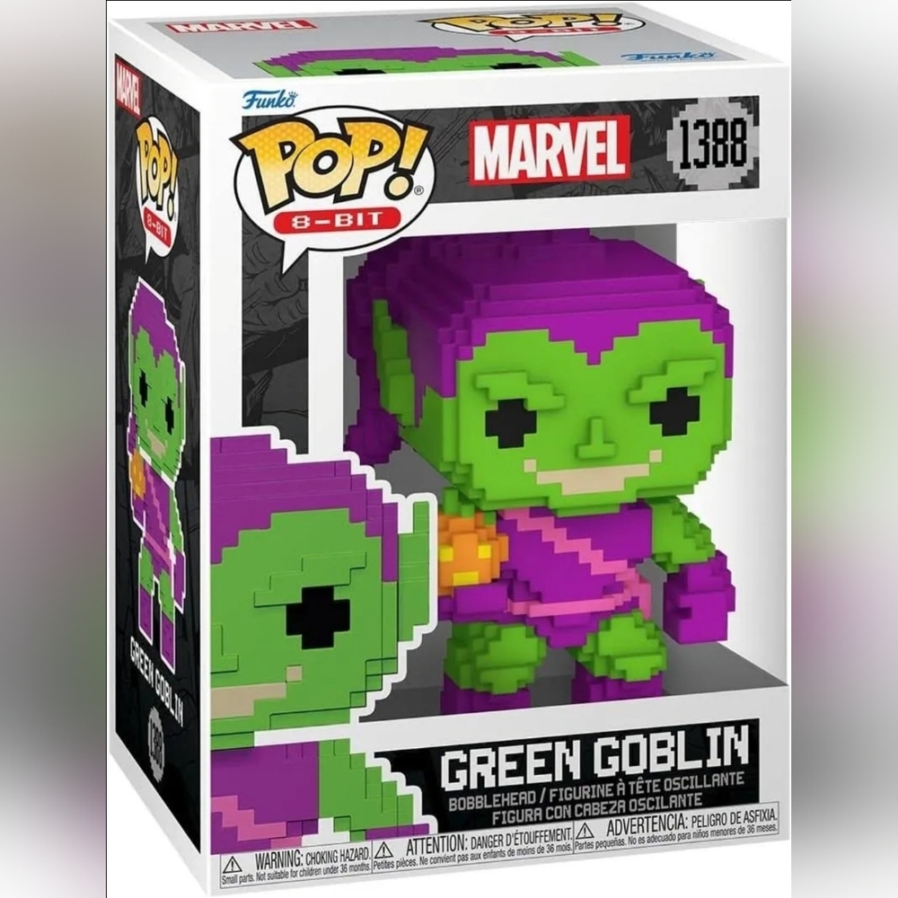 Funko 8-Bit Green Goblin Figure - Vibrant Green and Purple